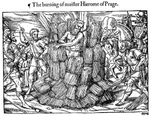 The burning of Jerome of Prague, John Foxe's Book of Martyrs(1563)